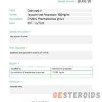 პროპიონატი (Testesterone Propionate 100mg/10ml Cygnus) — изображение 2
